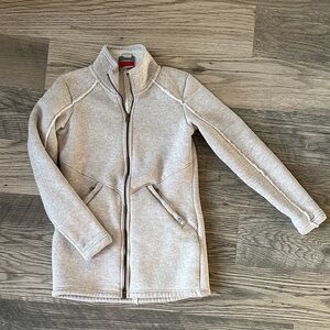 Avalanche Kaweah Sweater Knit Jacket Sherpa lined oatmeal cream size medium